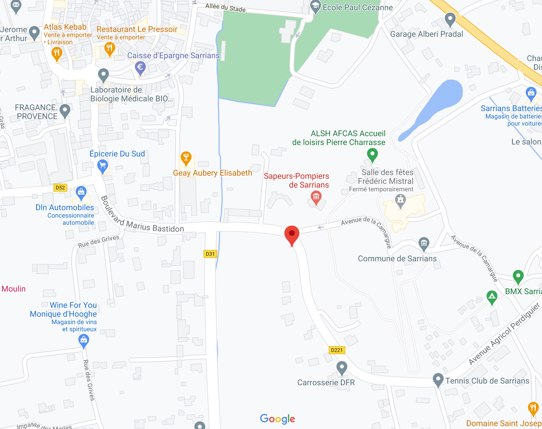 Localisation de la MAM Pom Cannelle à Sarrians